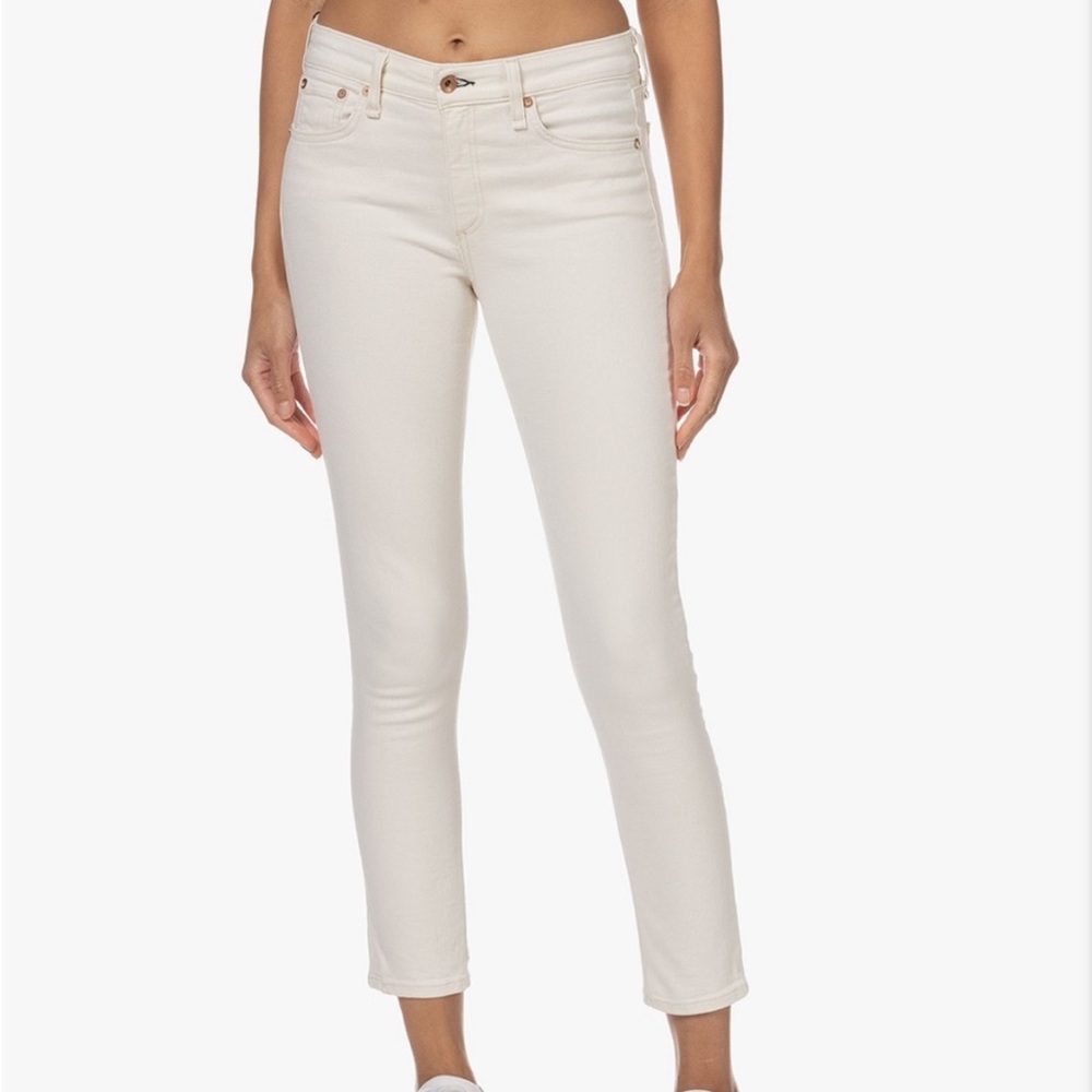 Rag & Bone Cate Mid Rise Ankle Skinny Jeans in Ecru